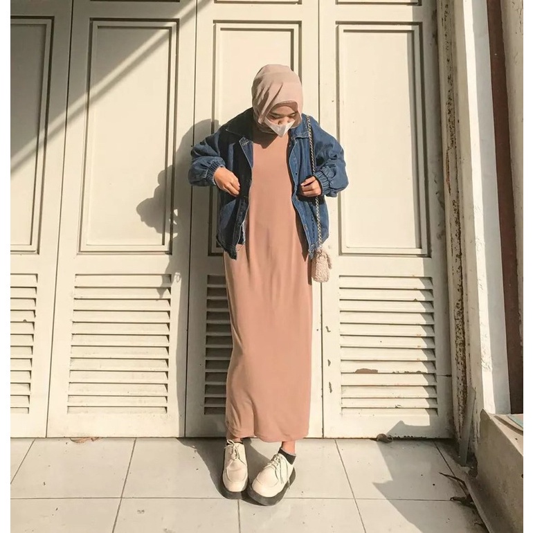 (BISA COD) INER SPAN / INER DRESS DALEMAN GAMIS / INER GAMIS POLOS PREMIUM