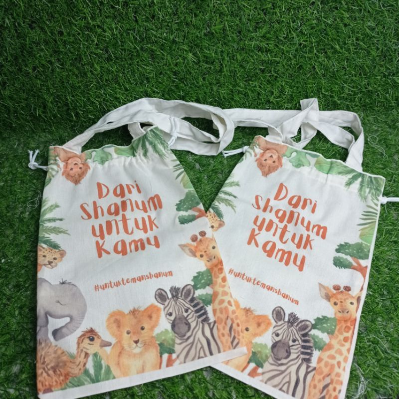 tas serut / goodie bag / tas ulang tahun anak / goodie bag custom / Uk 20x30