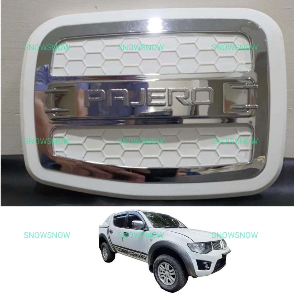 Tank Cover Pajero Sport 2008 2010 2015 Luxury Hitam Putih