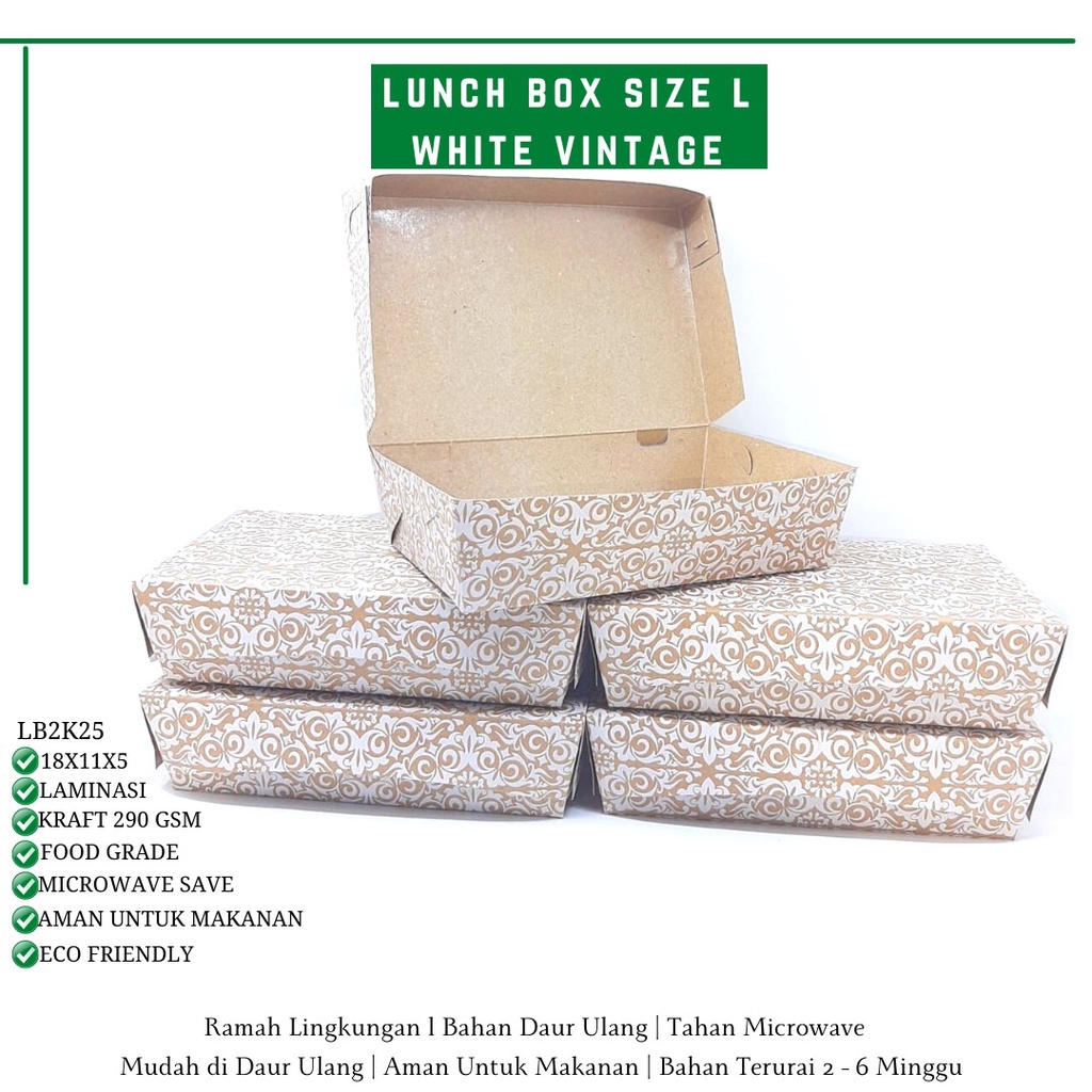 Paper Lunch Box Large Lunch Box Large (LB2K25-Laminasi)