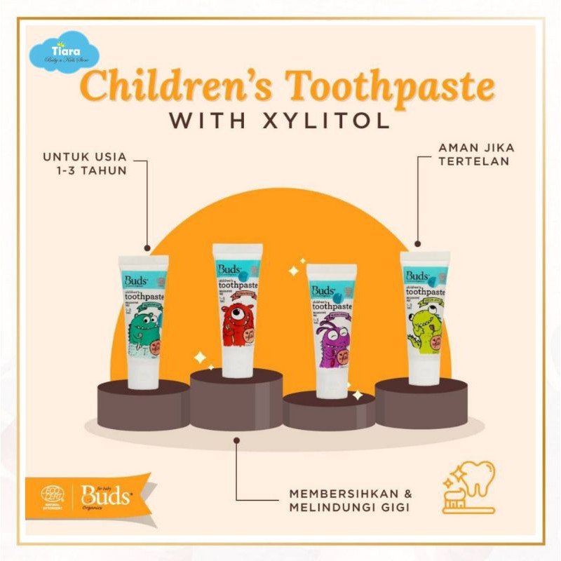 Buds Children's Toothpaste 1-3 Years, 3-12 Years