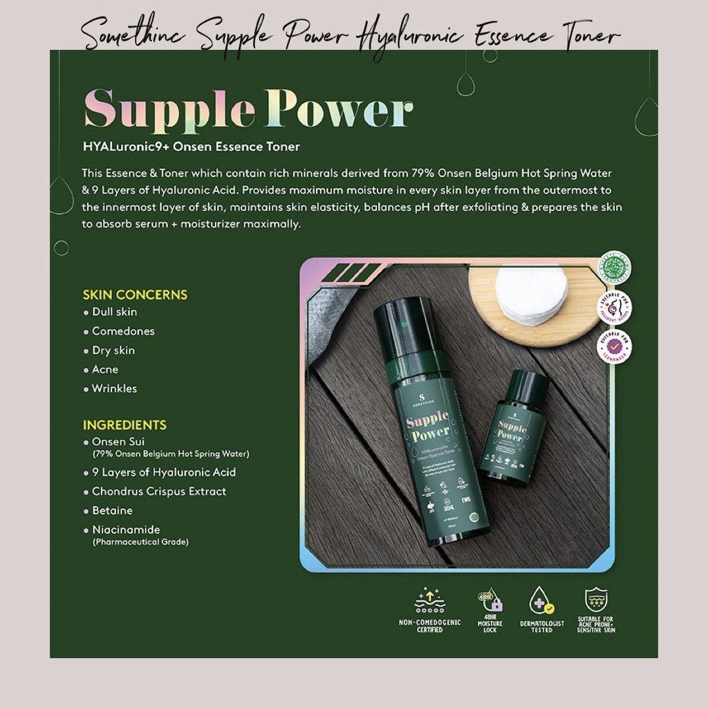 Somethinc Supple Power Hyaluronic9+ Onsen Essence Toner