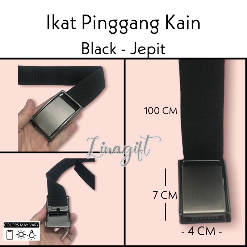 IKAT PINGGANG BAN HITAM ANAK SERAGAM SEKOLAH SD SMP SMA TRAVELLING KULIAH KERJA KAIN- BLACK BELT