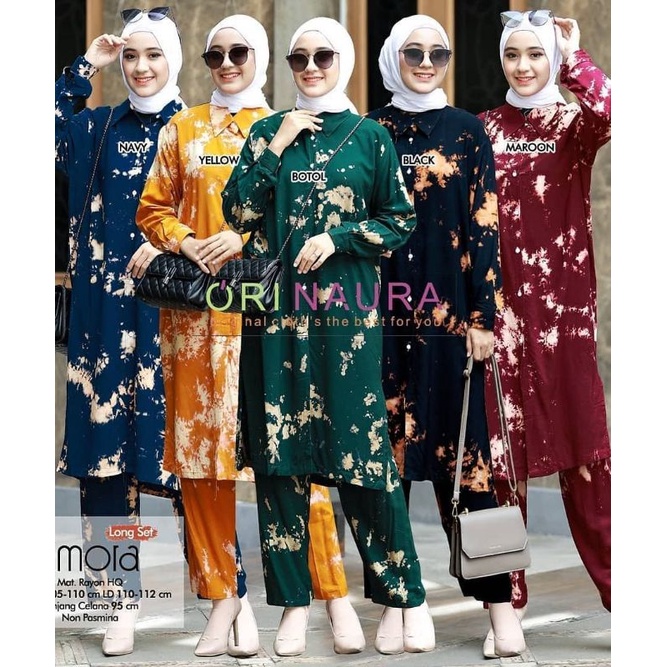 one set long tunik real pict premium