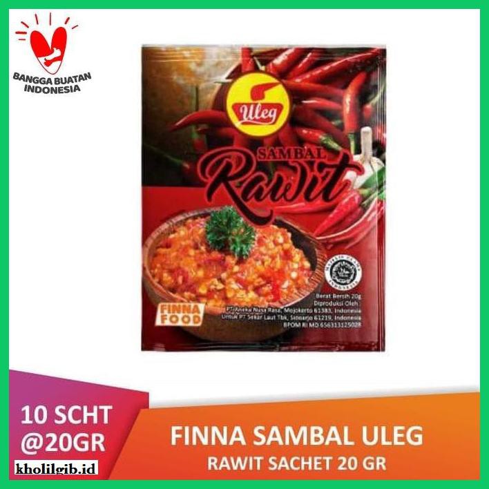 

Aneka-Sambal- Pack Finna Sambal Uleg Rawit Sachet (10 X 20Gr) -Pedeeeeeezzzzzzz.