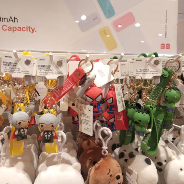 gantungan kunci marvel x miniso