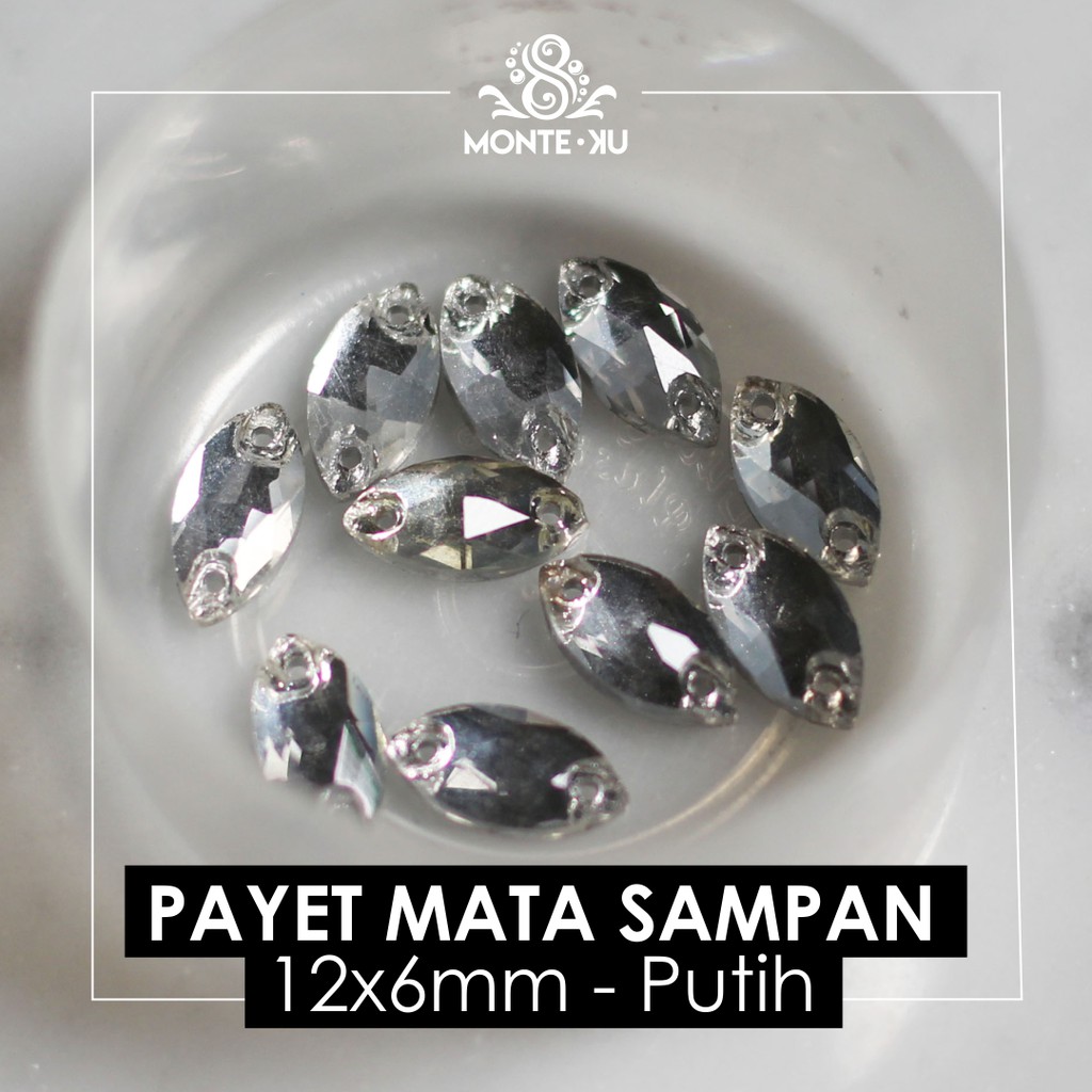 Monte Manik Mote Beads Borci Payet Mata Sampan Mata Kristal Kecil Besar Murah bisa GO SEND