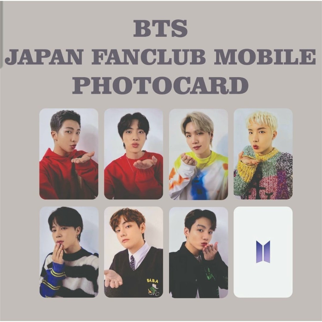 BTS JAPAN FANCLUB MOBILE PHOTOCARD