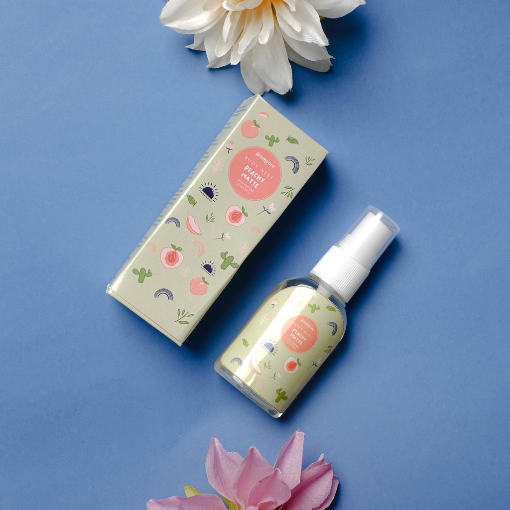 [BPOM] GEAMOORE BODYMIST PARFUM 30ML BODY MIST PARFUME LA UNICORN MY BUBBLE GUM PEACHY MATE MERMAID DREAM-Peachy Matte
