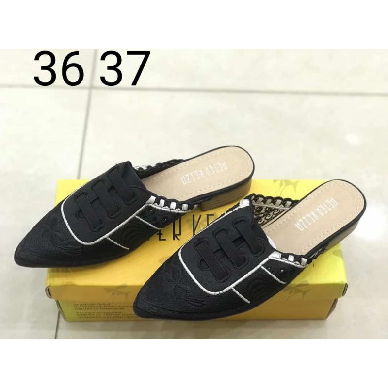 Peter Keiza 36 37 sandal slop pesta wanita slip on slide casual