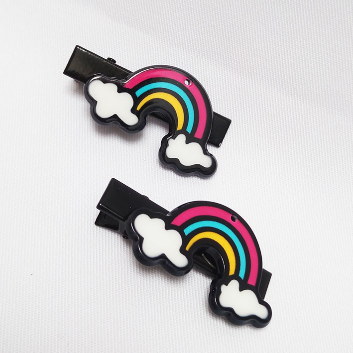 PGS-034 RAINBOW ISI 2 Jepit Rambut Model Pelangi