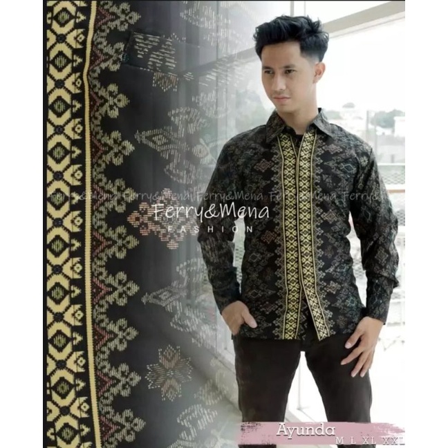 Harga Promo//Baju Batik Pria//Batik Pesta//Batik Terbaru//Batik Seragam Pesta/pakaian tradisional/batik termurah/Baju Batik Pria lengan panjang