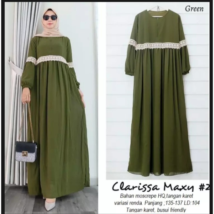 CLARISSA MAXI #2 DRESS-gamis wanita terbaru 2022 kekinian