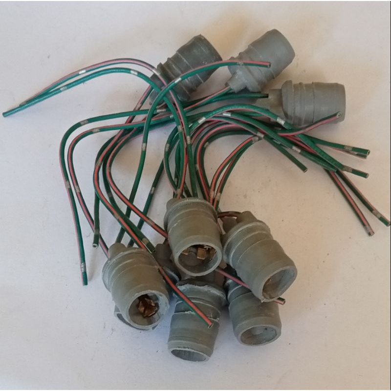 Soket Socket fitting lampu spedo meter kecil T10  T13 Supra grand jupiter kabel bintik serabut 0,5mm