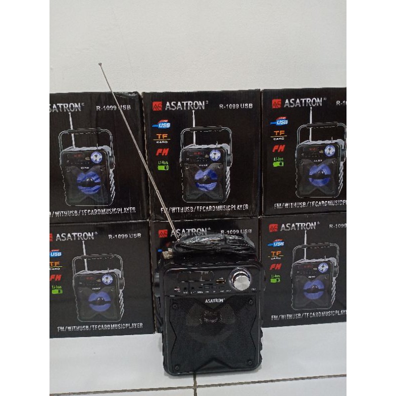 Speaker portable astron R1099 usb radio karaoke/speker multifungsi/recharge