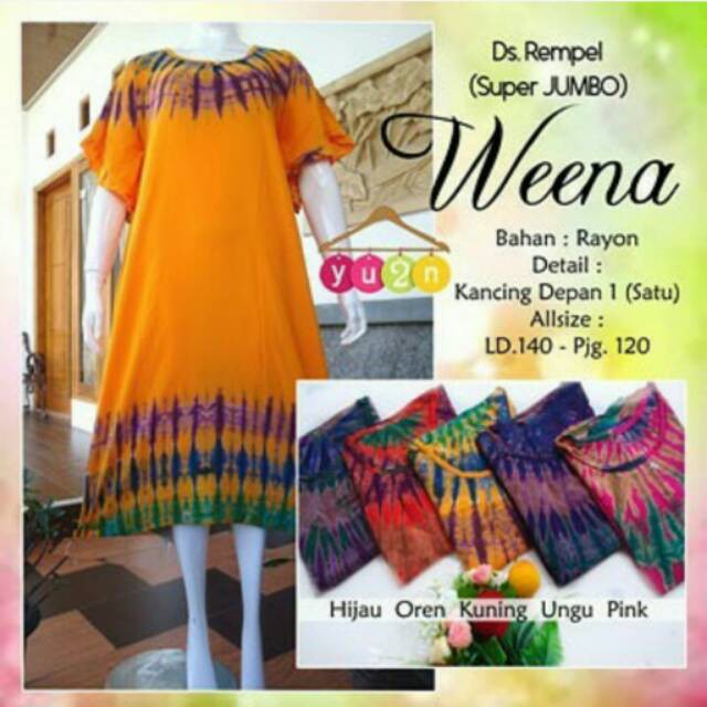 Daster jumbo weena grosir murah katun adem batik adem