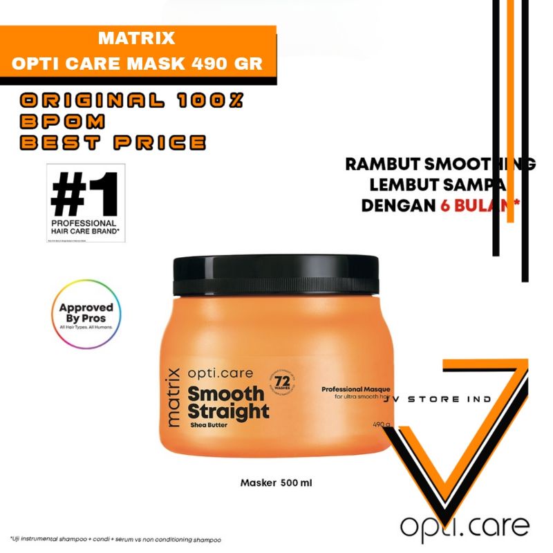 Matrix Opti Care Mask 490gr - Masker Perawatan Rambut Setelah Smoothing