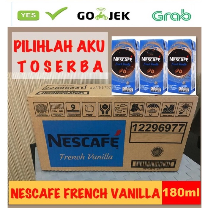 

(BISA COD) Nescafe FRENCH VANILLA UHT / Kopi Kotak Instan 200ml - (1 dus isi 36)