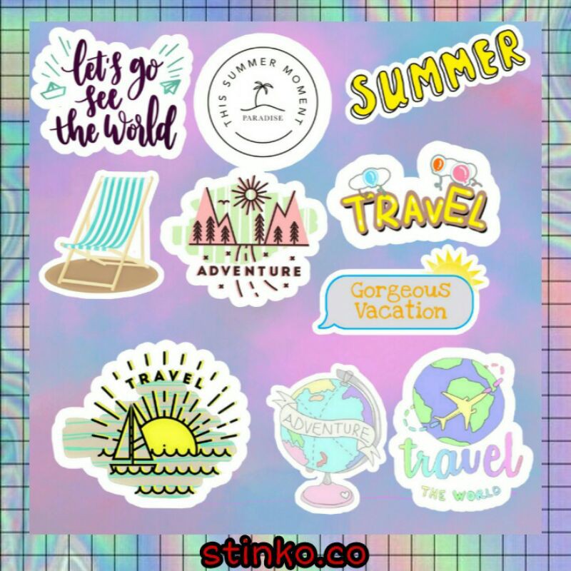 

[30PCS] STICKER STIKER TRAVELING SUMMER UNTUK LEMARI/PINTU/LAPTOP/SCRAPBOOK/DIARY/JOURNAL