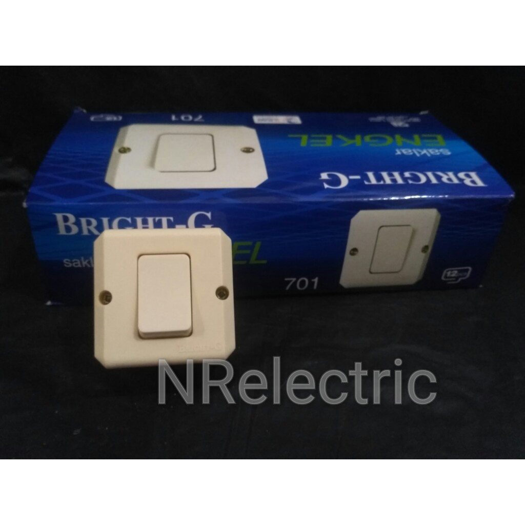 Saklar Engkel Bright-G 701 / Outbow / OB / Warna Cream