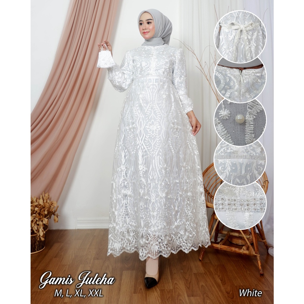 Gamis Julaiha LK / Gamis Kebaya Brukat Modern / Kebaya Modern Muslim / Baju Wisuda Kebaya Modern Dress / Gamis Kebaya / Dress Kondangan / Gamis Brukat Busui / Kebaya Gamis Kondangan