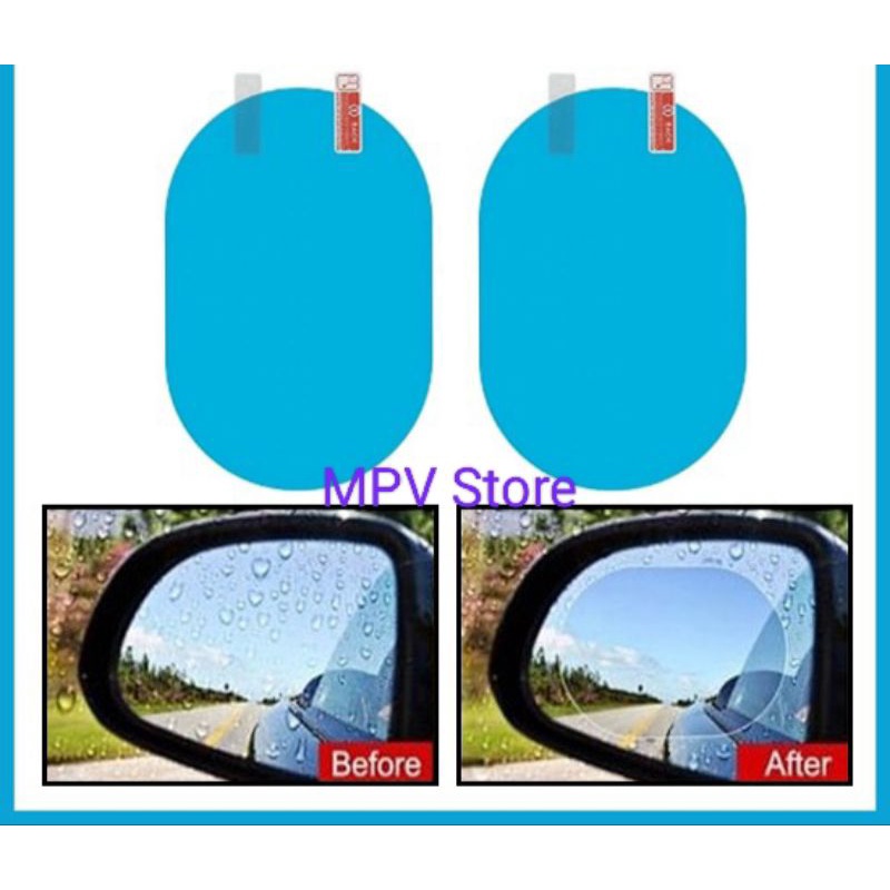 Anti Fog Kaca Film Besar Oval Anti Embun Hujan Pelindung Kaca Spion Mobil