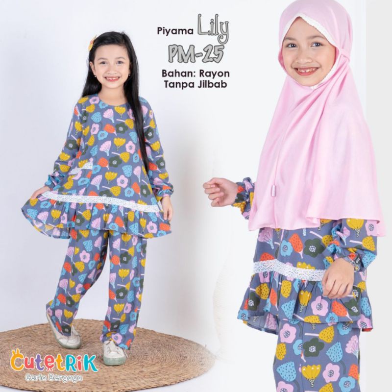 TERBARU SET SETELAN PIYAMA ANAK PEREMPUAN CEWEK CELANA KAOS LENGAN PANJANG CUTETRIK MURAH CANTIK