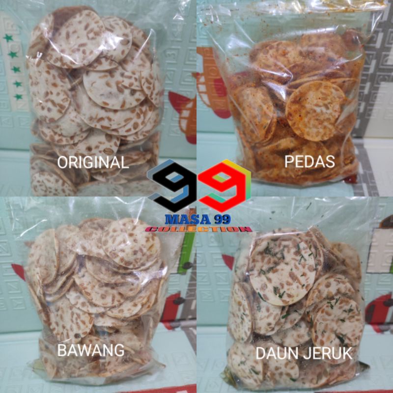 KERIPIK TEMPE SAGU 250gr Asli Made In Garut 4 Varian Rasa