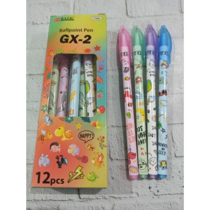 

Bulpen murah isi 12pc/ Ballpoint GX-2 Bazic