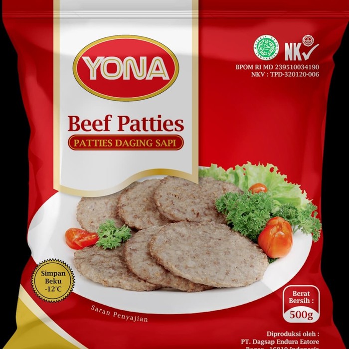 

Daging Burger Yona Beef Patties 500 gram