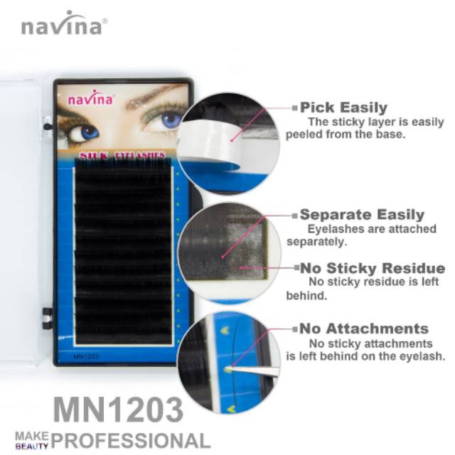 Navina Eyelash Extension Bulu Mata Tanam Bulu Mata Palsu 3D 6D 0.10C