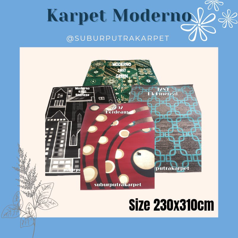 Karpet Permadani Moderno 230x310 cm Motif RANDOM