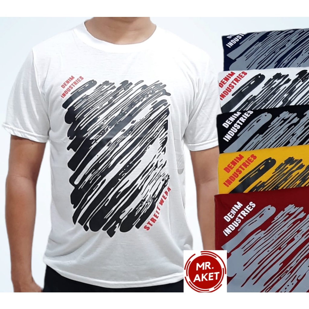 Kaos baju oblong pria lengan pendek motif distro keren bahan adem dan harga murah