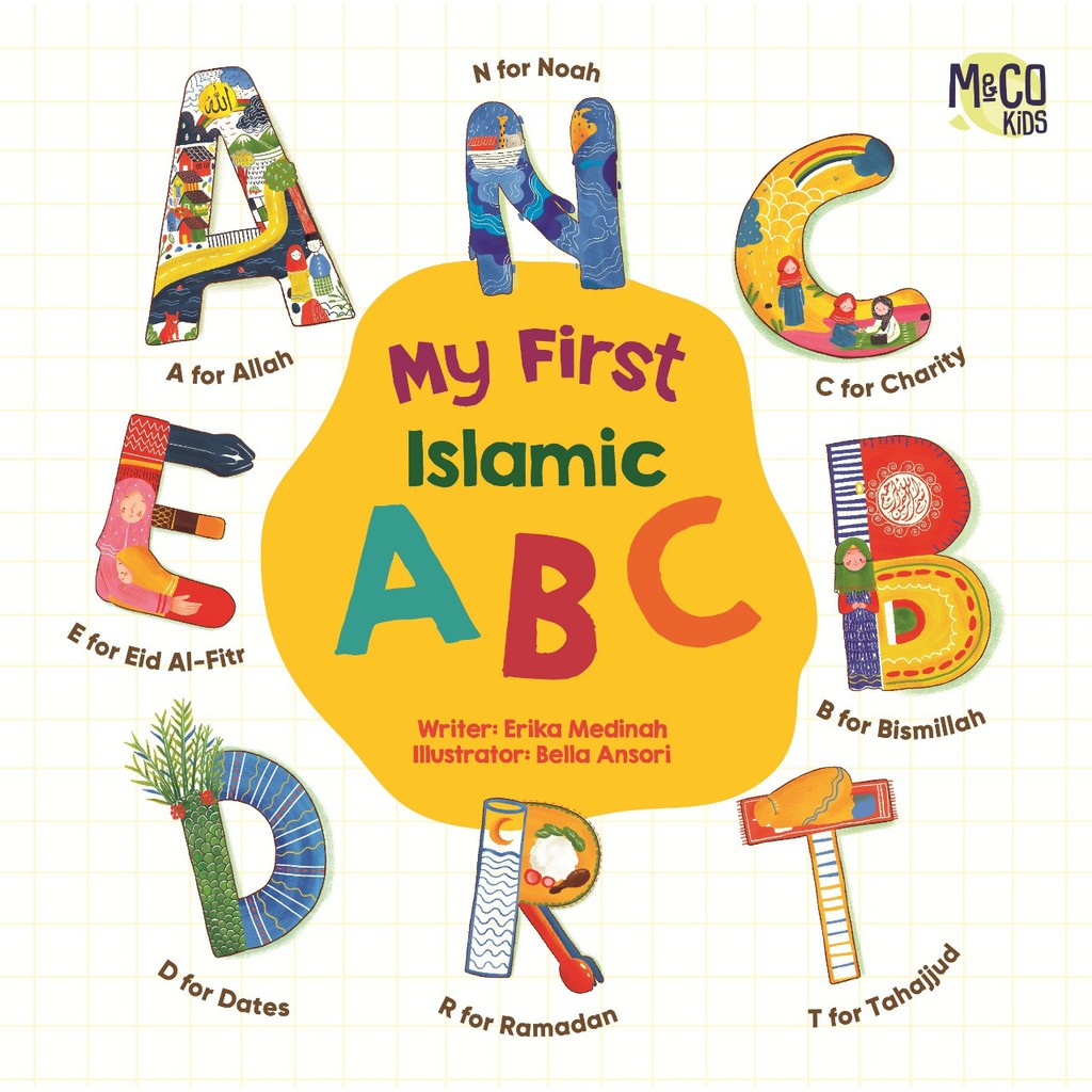 Boardbook Mengenal Bentuk Huruf Hijaiyah My First Islamic ABC Belajar Berhitung dan Mengenal Angka
