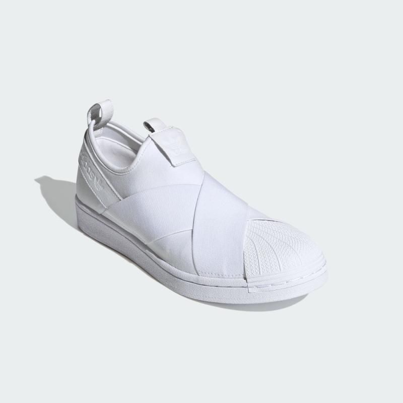 SEPATU CASUAL PRIA ADIDAS SUPERSTAR SLIP ON TRIPLE WHITE ORIGINAL BNIB RESMI