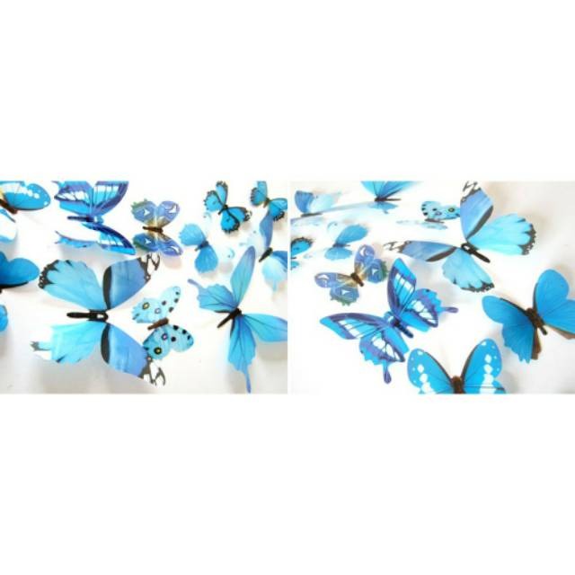 CC (DK07) Termurah 3D WALL STICKER BUTTERFLY / isi 12pcs stiker kupu kupu 3D kualitas import