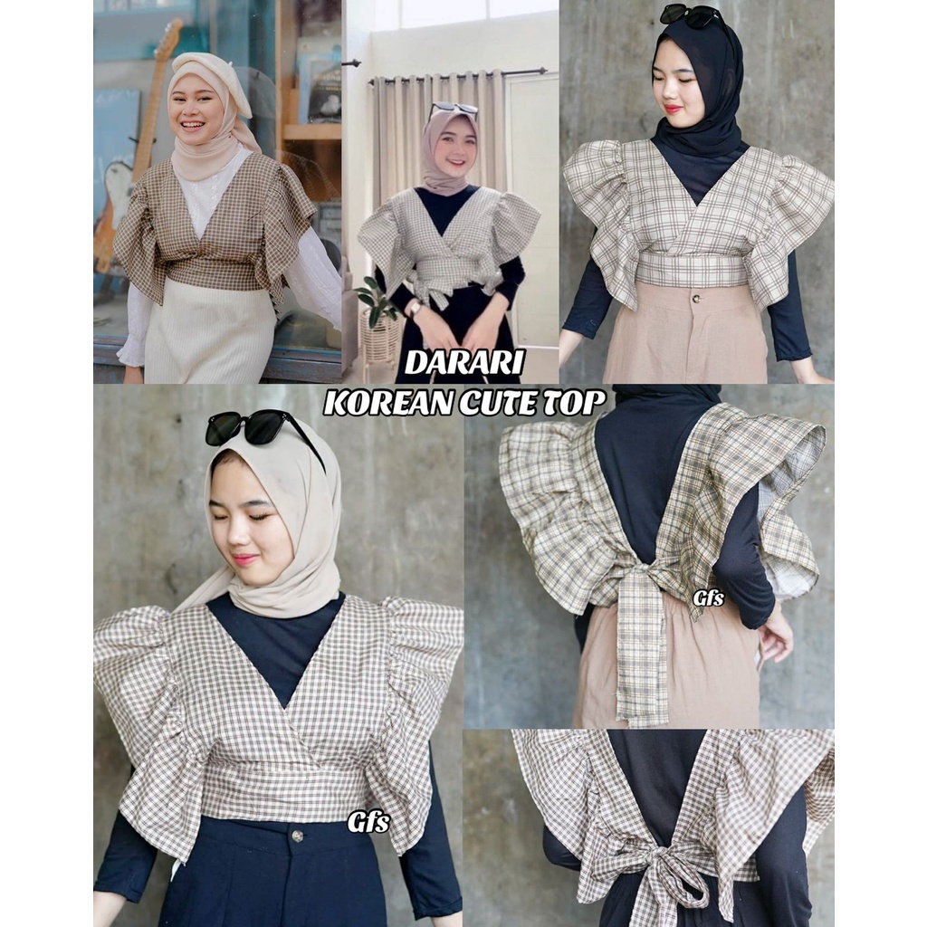 BEFAST - ZFS OOTD Outer RIKANE / DARARI KOREAN CUTE TOP / Cardi Outer / Pakaian Outer Perempuan / Outer Keluaran Terbaru 2022 / Cardi Motif Kotak-Kotak / OOTD Kekiniaan Remaja Wanita / Trendy