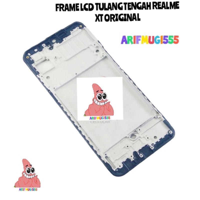 FRAME LCD TULANG TENGAH LCD TATAKAN LCD BAZZEL BEZEL REALME XT ORIGINAL