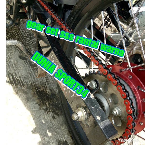 TOPPP gearset sss 415 rantai warna buat satria fu old satria fu fi