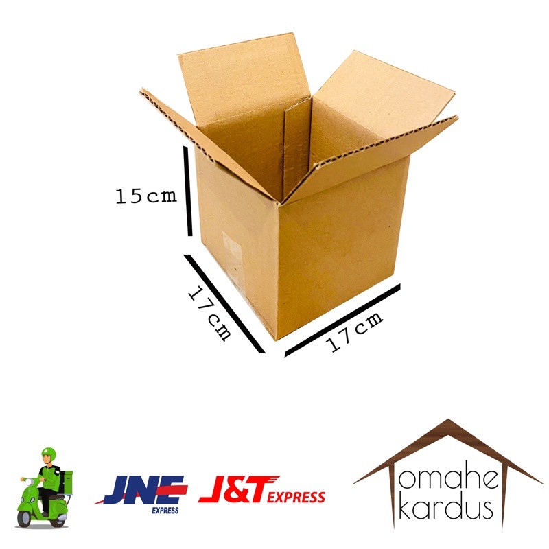 kardus box polos baru uk 17x17x15 cm