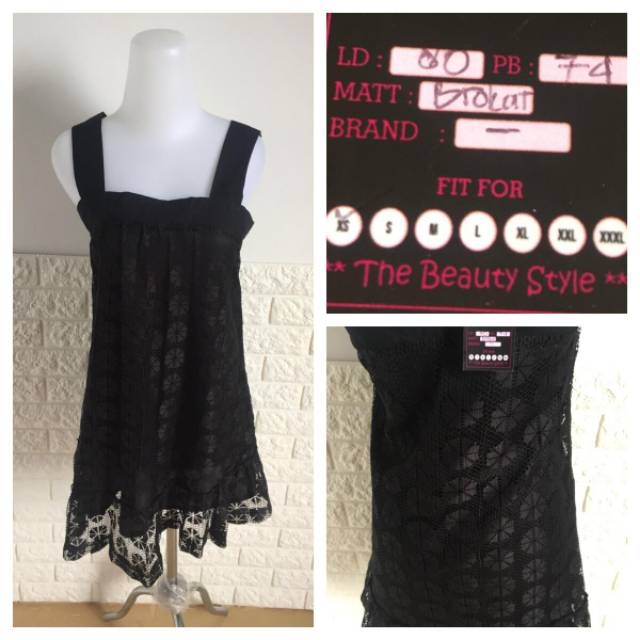 Brukat Dress Black Fit XS