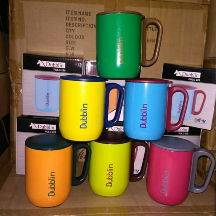 Gelas Dubblin 220ml Tahan Panas Stainless - Mug Gelas Dubblin Stainles