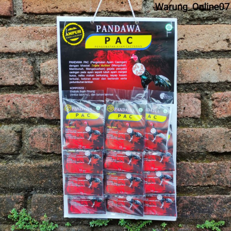 PANDAWA PAC  jamu ayam- obat cacing ampuh 12 kapsul