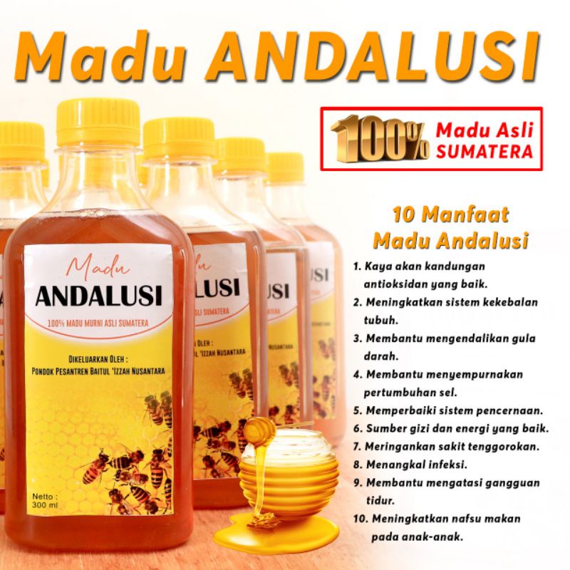 

Madu Andalusi / madu sumatera 100% madu asli
