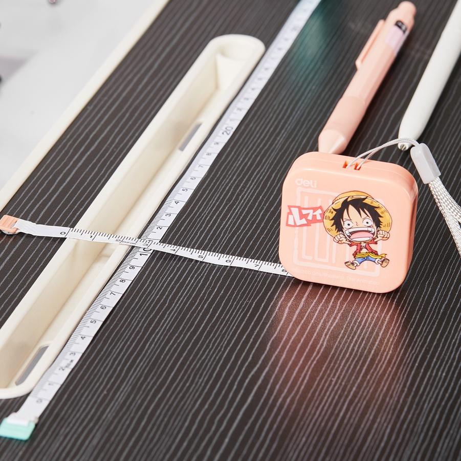 

5.5 SALE/Star/5.5 Fasion sale/「Grosir」/5.5 SALE Deli One Piece Mini Measure Tape / Meteran Mini Plastik 1.5 m Lucu Gambar One Piece Fiberglass Tidak Mudah Kusut Tombol Autolock E79653 [VnT⭐