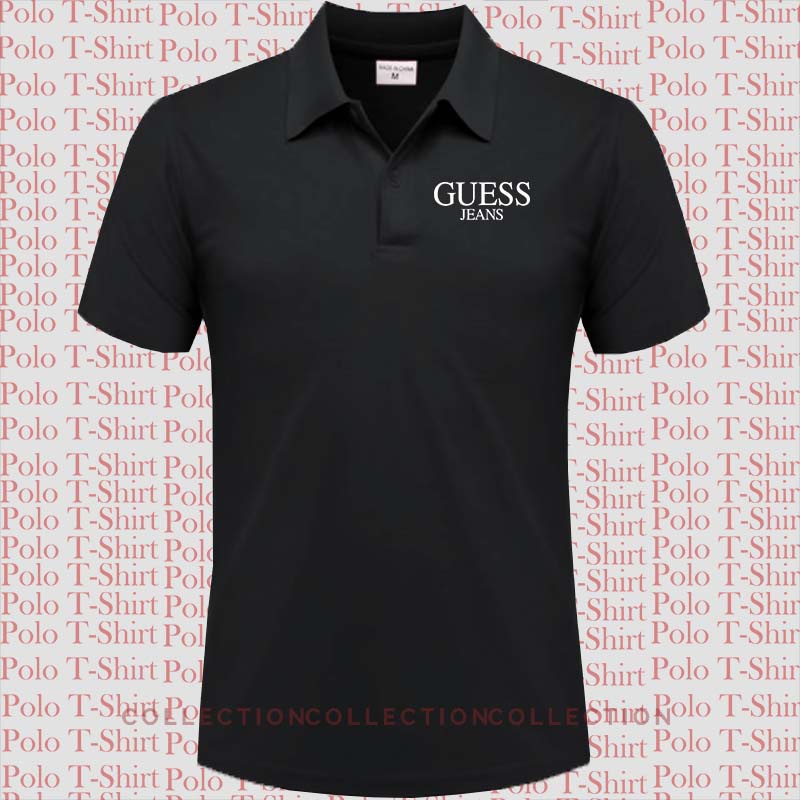 Store- Kaos Kerah Pria / Kaos Polo Pria Logo / Poloshirt / Kaos Pria Kerah Gues Jeans Silver