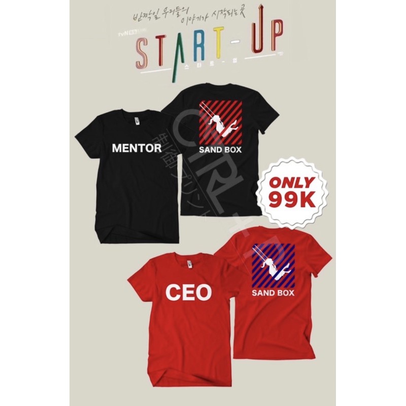 kaos start up / kaos suzy / baju ceo &amp; mentor custom / kaos unisex / kaos netflix