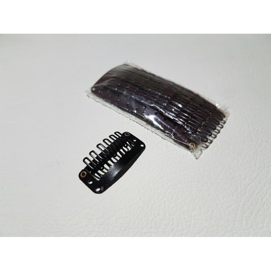 Isi 10 Jepit Hair Clip Sambung Rambut warna Hitam / Coklat