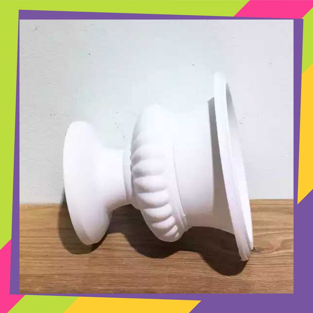 1063 [Grosir] Pot bunga plastik tropy piala mini warna putih