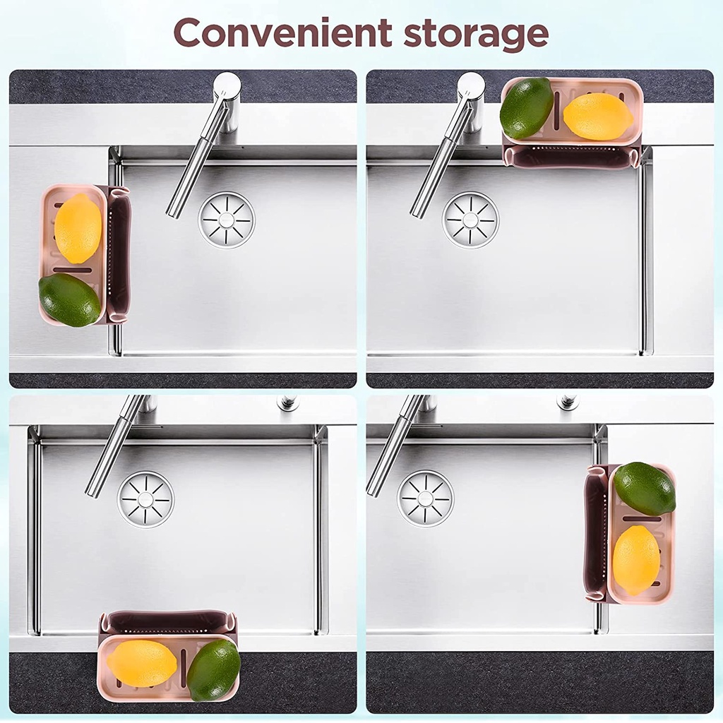 Double Suction Cup Hanging Sink Drain Basket/Multifunction Kitchen Upgrade Folding Sink Storage Basket/Kitchen Leftovers Sink Garbage Storage Holder Filter/Fruit Storage Holder Kitchen Tool